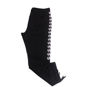 KORAL Men's Unisex Activewear Track Pants Black White Checkered Medium